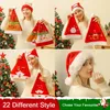 Kerstmuts Verschillende Stijl Santa Claus Volwassen Hoed Single Pluche Gebreide Thuis Party Gift Muts Warm Grappig Nieuwjaar Decor