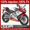 Carénages d'injection pour Aprilia RSV RS 125 RR 125RR RS4 RS125 06 07 08 09 10 11 34No.59 RSV-125 RS-125 RSV125 R 2006 2007 2008 2009 2010 2011 RSV125RR Vert rouge 06-11 Corps