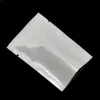 DHL atacado 8x12cm selo de calor aberto top poli pacote bolsa de plástico translúcido sacos translúcido branco embalagem 2500 pcshigh quatity