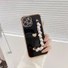 Love Gooded Plating Case с браслетом жемчугом браслет для iPhone 12 Pro Max Mini 7/8 плюс защитная задняя крышка 5 цветов