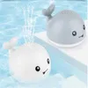 ベビーライトアップバス浴槽玩具クジラウォータースプリンクラープール幼児子供子供高品質210712