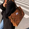Новая мода ведури сумки для женщин ромбоводная нить с вышивкой большой емкости сумка на плечо ниша роскошная повседневная сумка мешок