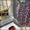 PET Home Garden1pc تسلق شبكة لحيوانات Parrot Pert Bird Cage لعبة معلقة حبل مع أبازيم الببغاء سلم سلم