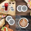 Mats & Pads 4 Pcs Simple Pad Glass Mirrored 4x4inch Crushed Diamond Cup Mat Tabletop Decor For Restaurant Kitchen Bar Dining Table216p