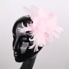 اكسسوارات للشعر متعدد الألوان عالية الجودة ريشة الزهور fascinator الأطفال حزب دبابيس القبعات الزفاف الأحمر XMF371