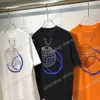 21ss Designers Tee top Magliette da donna da uomo Love chain pattern Uomo Paris Fashion T-shirt Manica corta luxurys Magliette Nero bianco arancione M-2XL