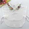 Bow Ties Sitonjwly 43 Styles Fake Collar Stand Lapel Shirt Detachable Women Vintage Lace Floral False Half Faux Col