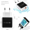 Fabrieksprijs QC 3.0 Snelle wandlader USB Snelle lading Travel Power Adapter US EU Plug mobiele telefoon oplader