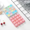 Partihandel 16 Grids och Safe Square Silica Gel Ice Moulds DIY Mold Candy Chocolate Silicone Mold A217074