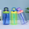 5 Color 16oz Plastic Kids Water Bottles With Duck Billed Straw Mouth 500ml Leakproof Student Bottles PP Portable Child Sport Kettle RRA4120