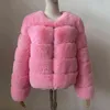 Coat Winter Top Fashion FAUX Fur Coat Elegant Thick Warm Outer Plus Size Parkas Clothes Fake Fur Woman Jacket 211110
