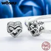 WOSTU Mode 925 Sterling Silber Endless Love Infinity Love Perlen passen original WST Charm Armbänder DIY Schmuck Geschenk DXC432 Q0531