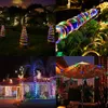 Led solar lâmpada corda tubo luz da corda ao ar livre jardim guirlanda de natal alimentado por bateria luzes de fadas à prova dwaterproof água strip2443897