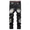 Herren Jeans Delessed zerrissene Herren Jeans bestickte Flügel Denim für Männer Designer Cothes Hosen plus Größe 40 42 Uomo Hosen