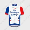 Zestawy wyścigowe 2021 FDJ Jazda na rowerze Jersey Zestaw Mężczyźni Odzież Race Rower BIB Szorty Garnitur MTB Rower Lato Maillot Culotte Rupa Ciclismo