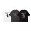 Casual Printed T-shirt Harajuku Cartoons Space Bear Men Summer Short Sleeve Hip Hop Oversized Tops