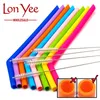 21.5cm Reusable Silicone Straws Food Grade Eco-friendly Flexible Bent Straight Thicken Drinking Straw Cleaner Brush Party BarYL0211