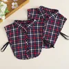 Bow Ties unisex casual plaid nep kraag voor vrouwen en heren blouse afneembaar shirt vrouw valse revers faux col fred22