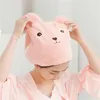 Dessin animé mignon ours bonnet de douche microfibre cheveux Turban séchage rapide cheveux chapeau enveloppé serviette bain bonnet de douche bonnet de bain