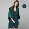 Sexy Kobiety Rayon Kimono Szlafrok Panna Młodej Druhna Ślubna Szata Zestaw Pleasear Casual Home Clothing Nighwear Yukata Sleepshirts