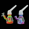 shisha hookah Oblique mouth hookahs silicone hose joint glass bottle height 7"