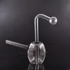 Mini Glass Oil Burner Bong Hookah Water Pipes portable Thick Pyrex Clear Heady Recycler Dab Rig Hand Bongs for Smoking with oil pot