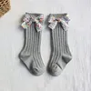 Hot Bowknot Filles Chaussettes Fleur Arcs Bébé Princesse Bowknot Chaussette Genou Long Doux Filles Chaussettes Dépouillé Enfants Chaussettes Bébé Vêtements T500480