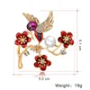 Pins, Brooches Korean Cute Alloy Pearl Drop Bird Flower Brooch Ladies Corsage