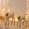 Christmas Decorations 75/110/130cm LED Large Reindeer Elk Light Night Lamp Deer Lighting Ornament Outdoor Home Room Decoration Decor Gift