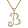 KRKC Wolale 2021 Fashion Custom Sier Sier Gold Women Jewelry CZ Iced Out Collier Initial Charm Lettres Alphabet Pendants24534835948737