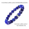 Modo Bijoux Multifaces Pierre Naturelle Coupe Lapis Lazuli Améthyste Accessioires Pulsera Résistant à l'Oxygène Ban