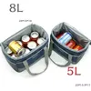 5L8Lポータブルオックス防水クーラーバッグピクニックサーマル断熱アイスパック新鮮なサーモフードクール缶ランチボックスY200429