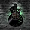 Творческая личность акустическая гитара музыкальный инструмент тихий виниловая запись настенные часы домашняя спальня общежитие бар декор H1230