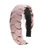 Braid Twist Hair Band dla kobiet Solidne Kolor Ręcznie tkane pałąk głowy głowy głowy Szerokokrwiste Tkaniny Wlewane Akcesoria do włosów 1302 B3