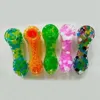 Colorful Handmade Girly Pipes Pyrex Thick Glass Dry Herb Tobacco Smoking Handpipe Oil Rigs Innovative Design Luxury Decoration Filter Holder DHL Free