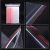 500pcs/lot 7x10m Transparent Zip Lock Plastic Food Bag Grocery Accessories Storage Thin Poly Bags Flat Self Seal Bagshigh quatity