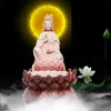 Декоративные предметы фигурки Avalokiteshvara Buddha поклонение лотосу -розовообразованию