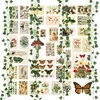 45 unids Vintage Botánico Muro de la Pared Collage Kit Fake Vines Illustre Cartel Card Card Dormitorio Dormitorio Sala de estar Decoración 220315