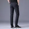 2020 Nieuwe Herfst Heren Zakelijke Slanke Casual Broek Mode Klassieke Stijl Elasticiteit Broek Mannelijk Merk Grijs Navy Blauw Zwart Y0811