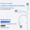 1m 1.5m 2m 3m 마이크로 USB 타입 -C 케이블 2A 빠른 충전 데이터 Symsung Xiaomi Huawei 태블릿에 대 한 케이블 코드 소매 상자가있는 휴대 전화 화이트