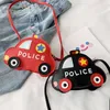 Cartoon Car Style Messenger Bag PU Leather Children Mini Wallet Children's Coin Purse Kids Accessory Bag Waist Packs With Zipper 211025