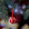 Decorazioni natalizie, campane artigianali, ornamenti, decorazioni per albero di Natale, tintinnio in metallo bianco rosso