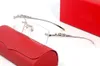 Lunettes de soleil de luxe Hommes Marque Optique Cadre Femmes Or Argent Métal Léopard Logo Lunettes Vente Top Haute Qualité Anti-b296y