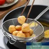 Roestvrijstalen vergiet lepel draad mesh skimmer pollepel zeef gietlepel met handvat voor hete pot keuken frituren voedsel pasta spaghett
