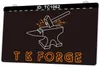 TC1062 T K Anvil Forge Blacksmith Light Sign Dual Color Grawerowanie 3D