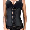 XXS-6XL Korsett Body Shaper Latex Midja Trainer Cincher Dragkedja Underbyst Viktminskning Bantning Shapewear Timglasbälte Dam Plus 210305