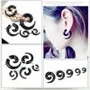 Stud punk svart spiral örhänge för män kvinnor hiphop smycken brinco masculino kpop kolczyki tillbehör hela9078677