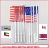 20 CM * 30 cm Bandiera LED a Mano Americana 4 luglio Giorno dell'Indipendenza USA Banner Bandiere Bandiera LED Forniture per feste