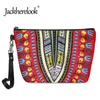 Jackherelook Zip Pu Leather Cosmetic Bag for Lady African Tribal Pattern Womens Trendy Multi-functional Storage Bag Bolsos Mujer