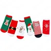 Детские рождественские носки Santa Claus снежинки лось мультфильм чулки зима теплые полотенце Terry среднего уровня носок для детей малышей ребенка